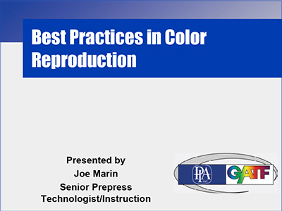 Best Practices in Color Reproduction by Joe Marin