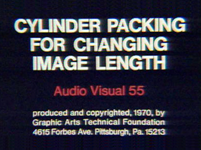 Audio/Visual: Cylinder Packing for Changing Image Length
