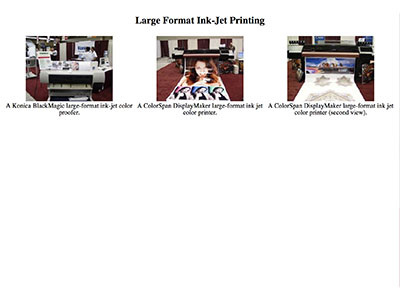 Ink Jet Printing: Large Format Printers/Proofers