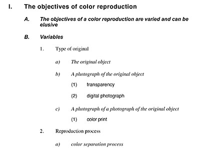 Objectives of Color Reproduction