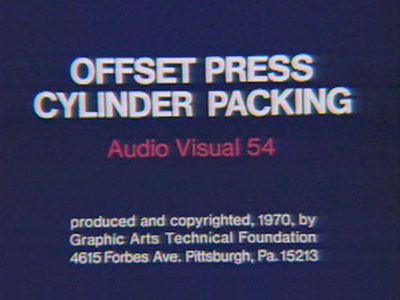 Audio/Visual: Offset Press Cylinder Packing