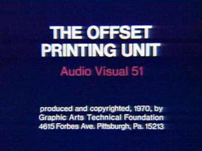 Audio/Visual: The Offset printing Unit