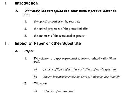 Impact of Paper, Ink, and Reproduction Process on Color