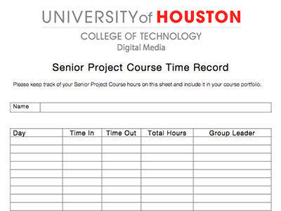 Senior Project Time Record