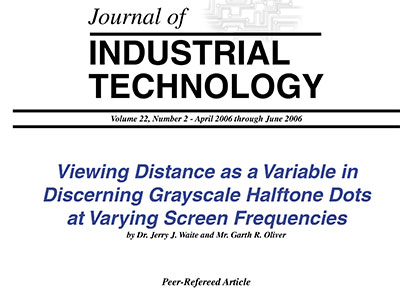 Viewing Distance as a Variable in Discerning Grayscale Halftone Dots at Varying Screen Frequencies 