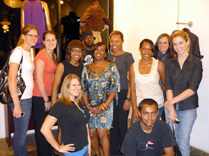 CSM Students with Melodrama Boutique Owner, Jackie Adams.