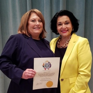 From left: Margaret Kidd with Paula Mendoza, member UH System Board of Regents