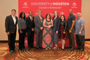 Outstanding Faculty/Staff Advisor Award: Jennifer Knobloch (center)